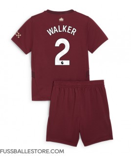 Günstige Manchester City Kyle Walker #2 3rd trikot Kinder 2024-25 Kurzarm (+ Kurze Hosen)
